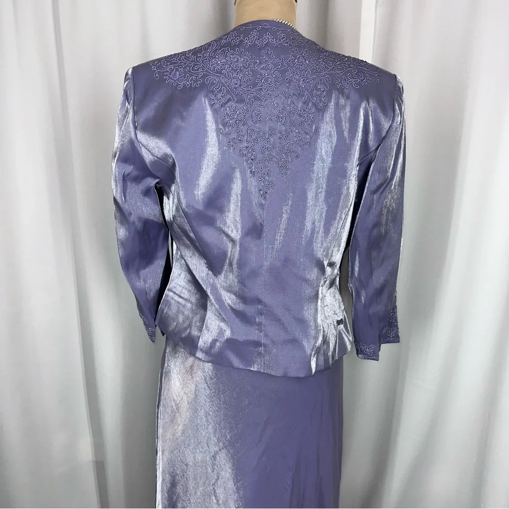 Alex‎ Evenings Petite Dress And Bolero Jacket Sz 8P Gown Mother Of The Bride